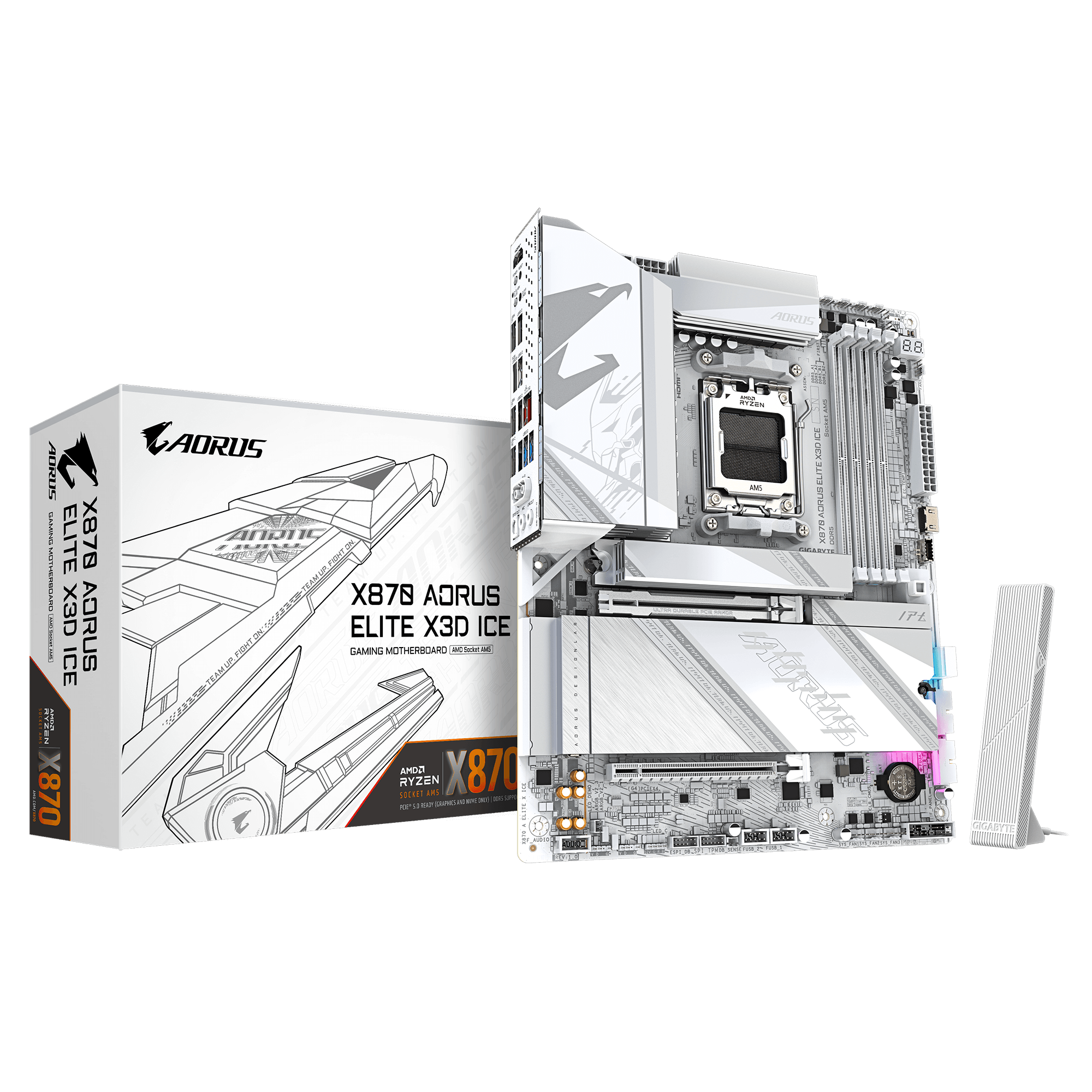 Gigabyte AORUS X870 ELITE X3D ICE ATX Socket AM5 DDR5
