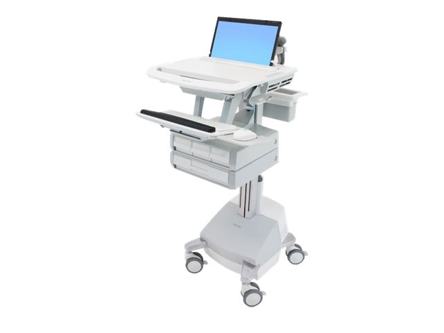 ERGOTRON StyleView Laptop-Wagen SLA-Antrieb 4 Schublade 3x1+1 bis 43,9cm 17,3Zoll 9,5kg.Anhebung 51cm 66Ah Power System 2x33Ah 12V