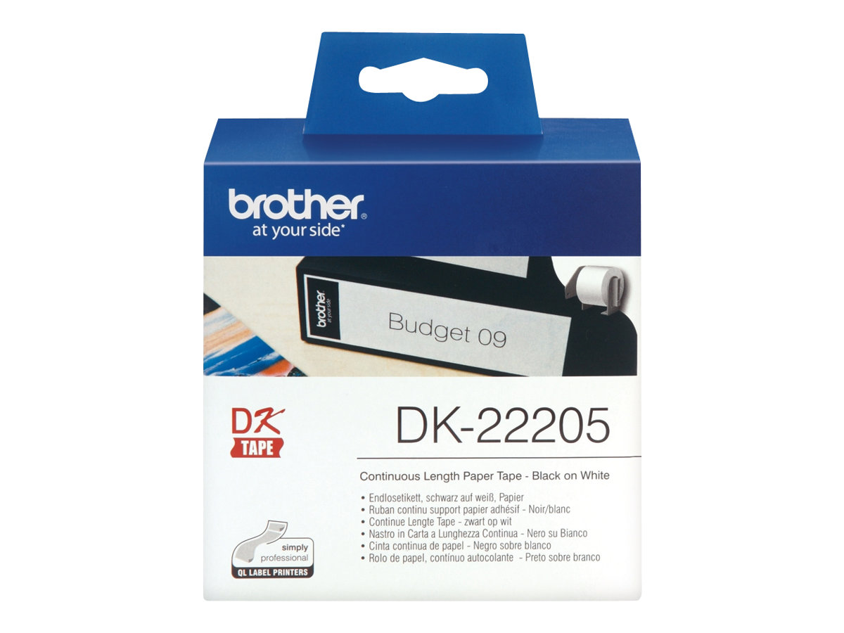 Brother DK-22205 Papier, weiss, L?nge 30,48 m / Breite 62 mm