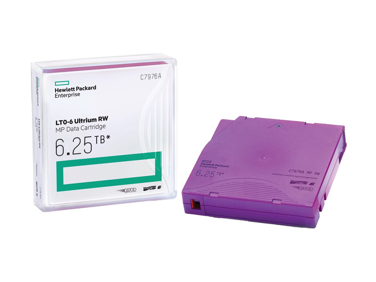 HPE LTO Ultrium 6 6,25TB MP RW Non Custom Labeled 20-pack