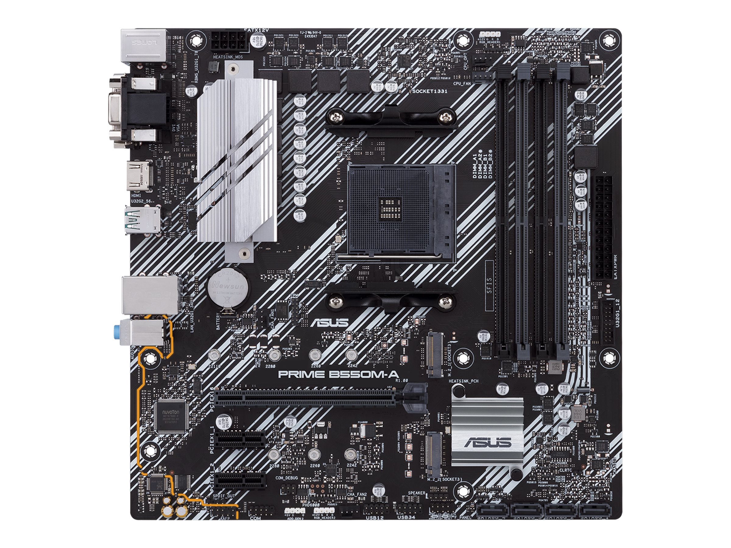 ASUS PRIME B550M-A mATX MB dual M.2 PCIe 4.0 1Gb Ethernet HDMI/D-Sub/DVI SATA 6Gbps USB3.2 Gen 2 Type-A ASUS PRIME B550M-A mATX MB dual M.2 PCIe 4.0 1Gb Ethernet HDMI/D-Sub/DVI SATA 6Gbps USB3.2 Gen 2 Type-A