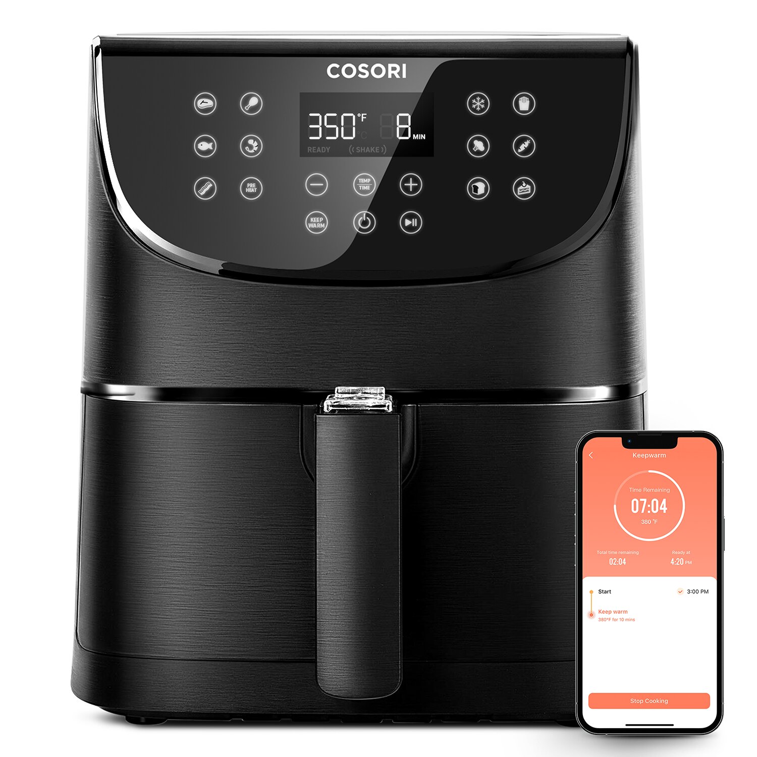 Cosori Heissluftfritteuse schwarz
