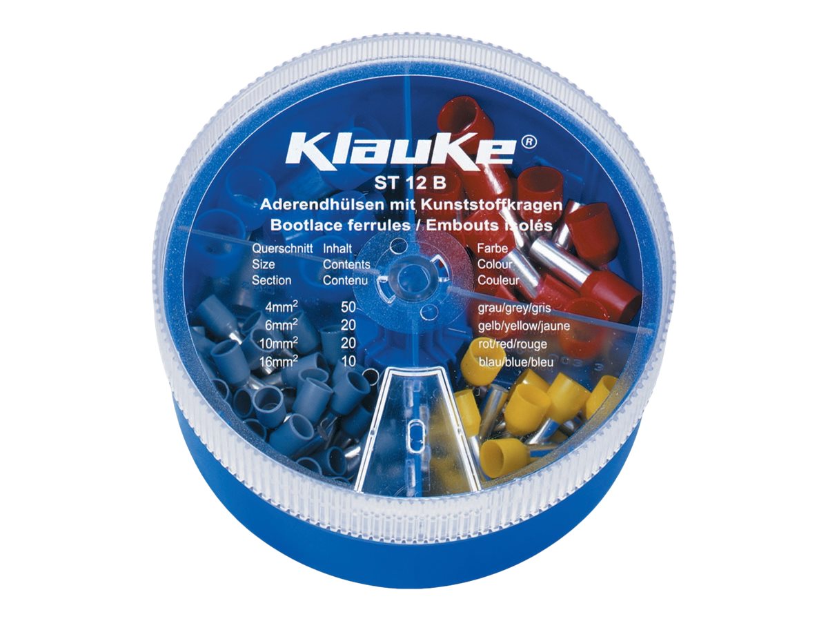 Klauke Streudose mit isol. DIN Aderendhülsen 4-16qmm