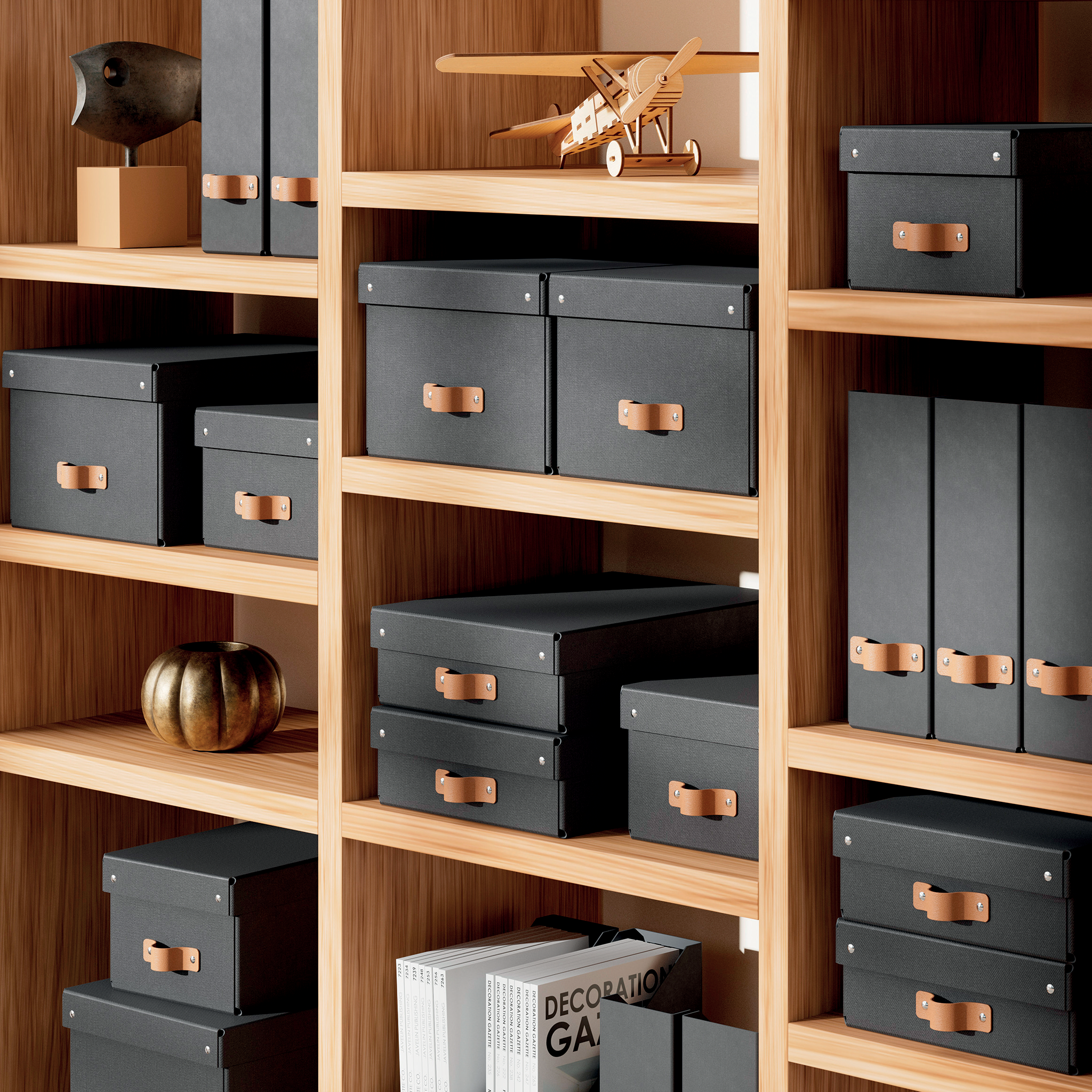 Esselte Leitz Puro Aufbewahrungsbox 17 l schwarz 27×37×20 cm