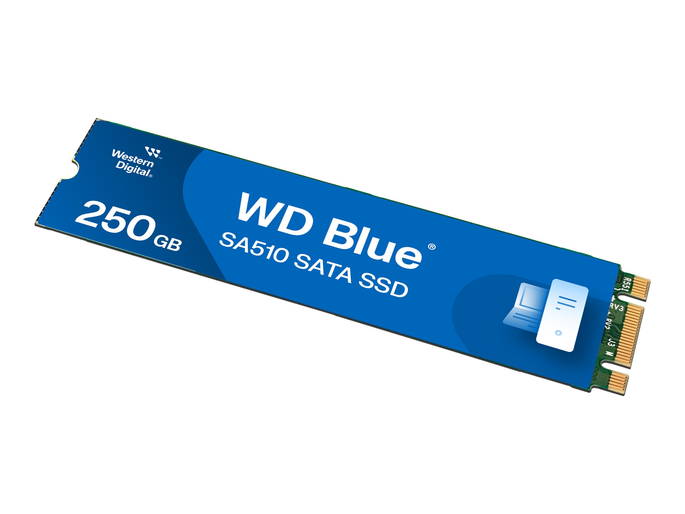 WD Blue SA510 SSD 250GB M.2 2280 SATA III 6Gb/s internal single-packed WD Blue SA510 SSD 250GB M.2 2280 SATA III 6Gb/s internal single-packed