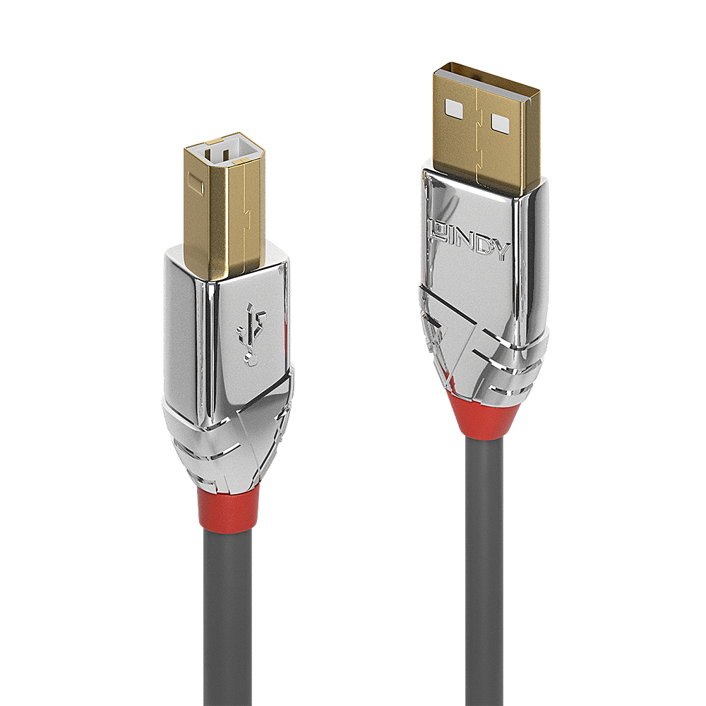 LINDY 7,5m USB 2.0 Typ A an B Kabel Cromo Line 480 Mbit/s
