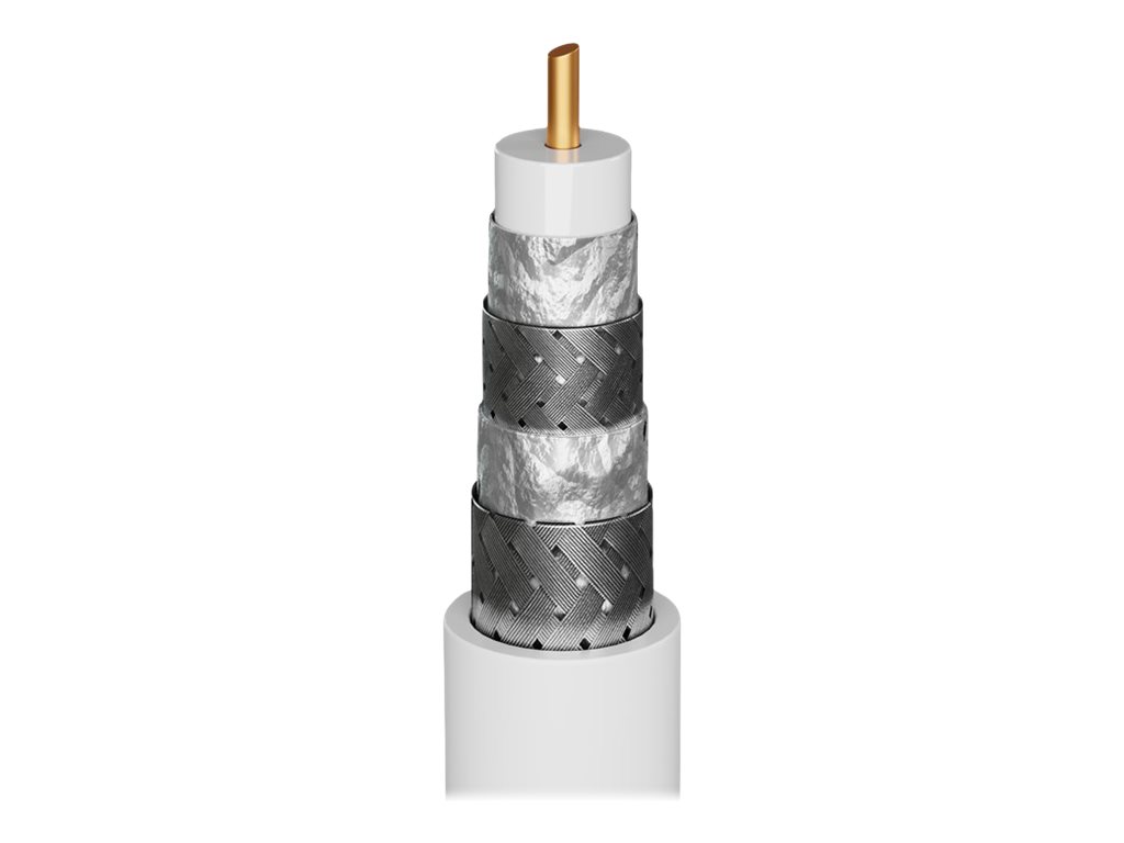 goobay FStecker SATKabel 10,0 m weiß, 1 St