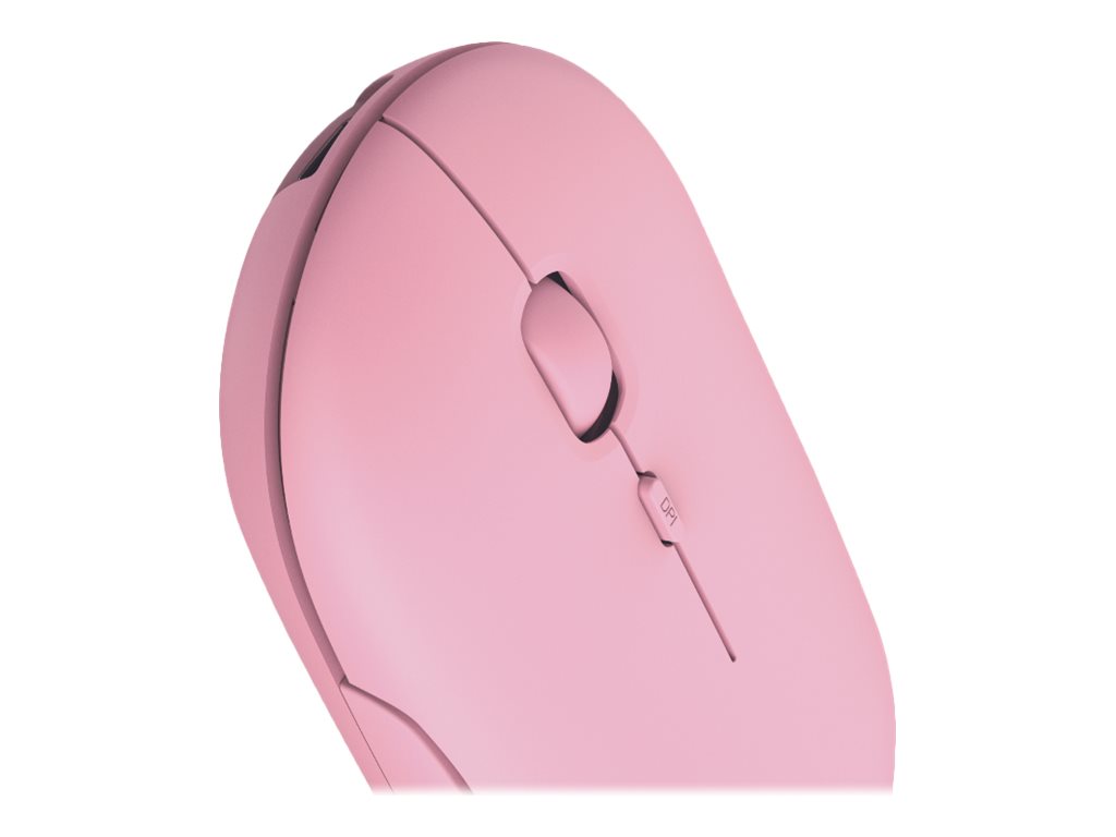 24125 TRUST Puck Funkmaus aufladbar rosa