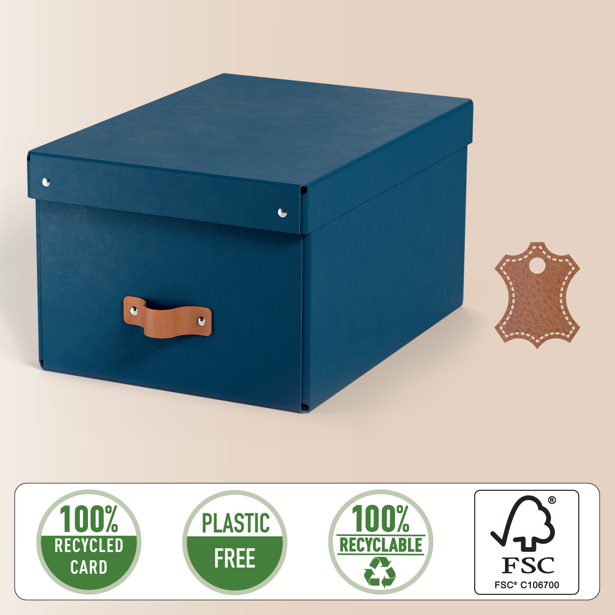 Esselte Leitz Puro Aufbewahrungsbox 17 l dunkelblau 27×37×20 cm