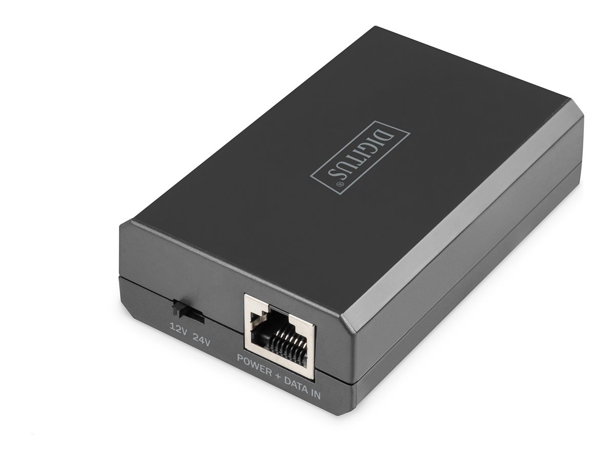 DIGITUS Gigabit Ethernet PoE Splitter 802.3af/at/bt Output: 12V/4,2A 24V/2,1A 50W