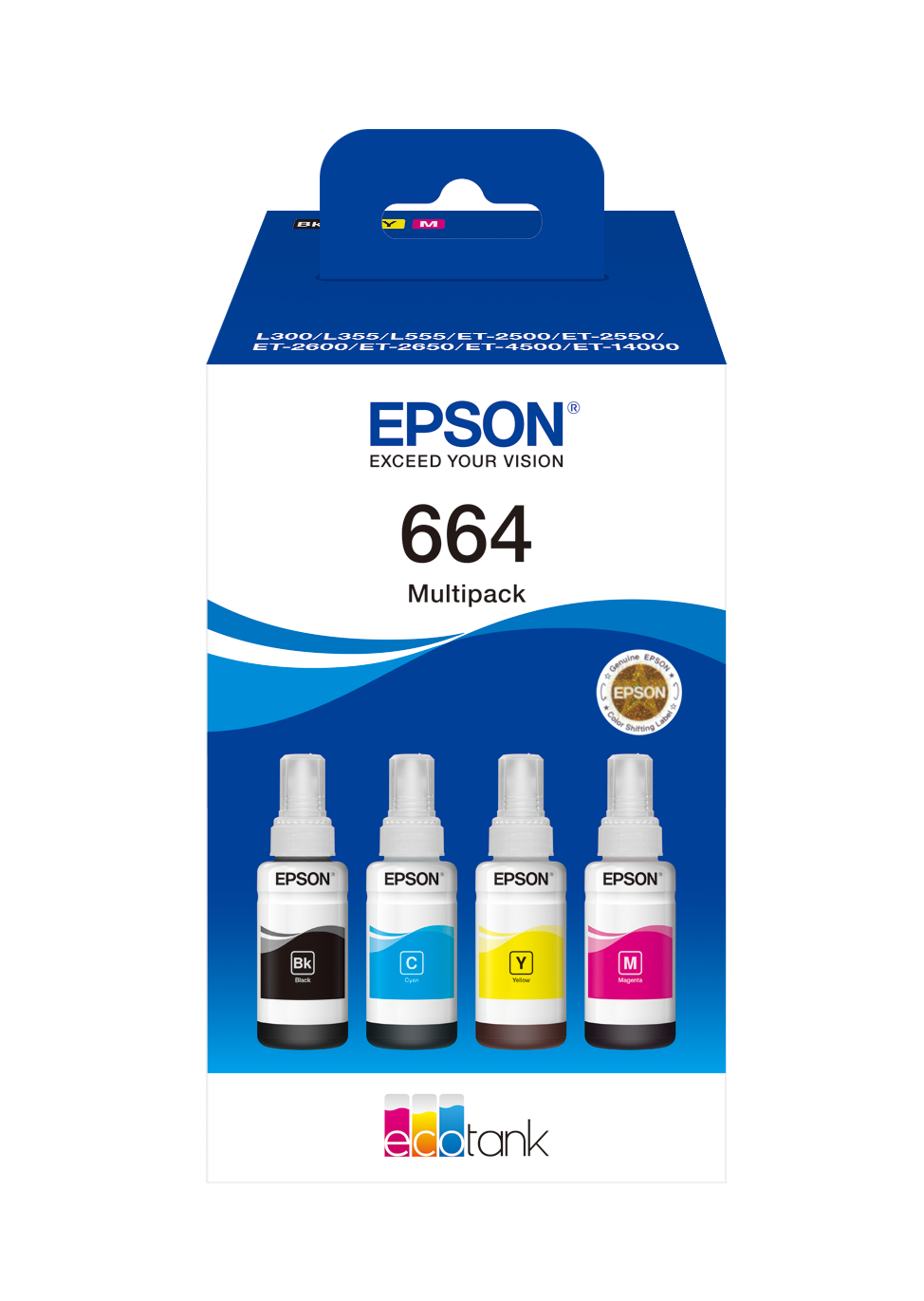 Epson EcoTank 664 Schwarz Gelb Cyan Magenta