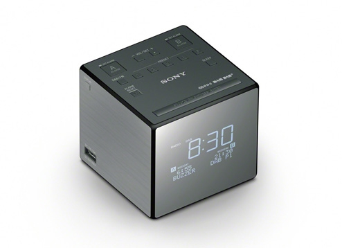 Sony XDR-C1DBP Digital-Uhrenradio Silber-Schwarz