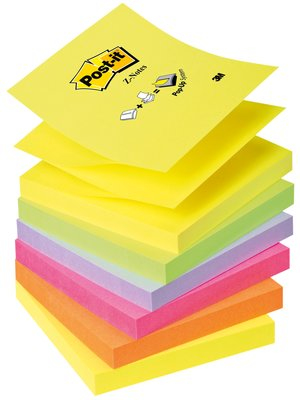 Post-it® Z-Notes Haftnotizen R330NR farbsortiert, 6 Bloecke