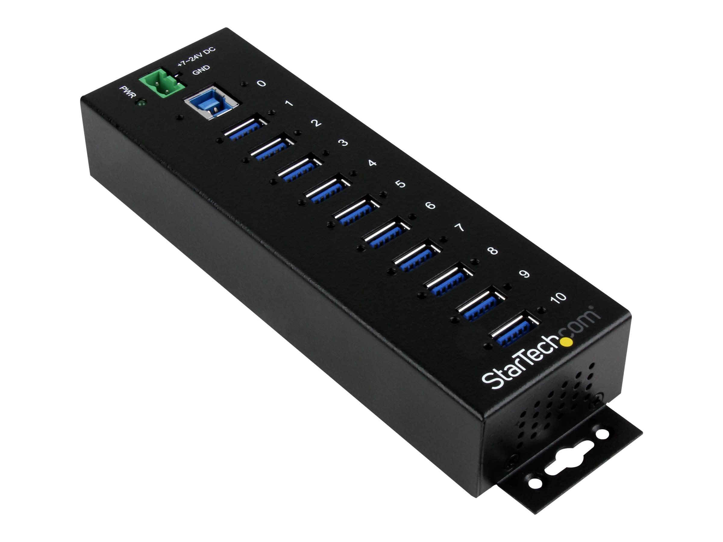 STARTECH.COM 10 Port Industrieller USB 3.0 Hub - ESD und Überspannungsschutz - DIN Tragschienen oder Oberflächen montierbar