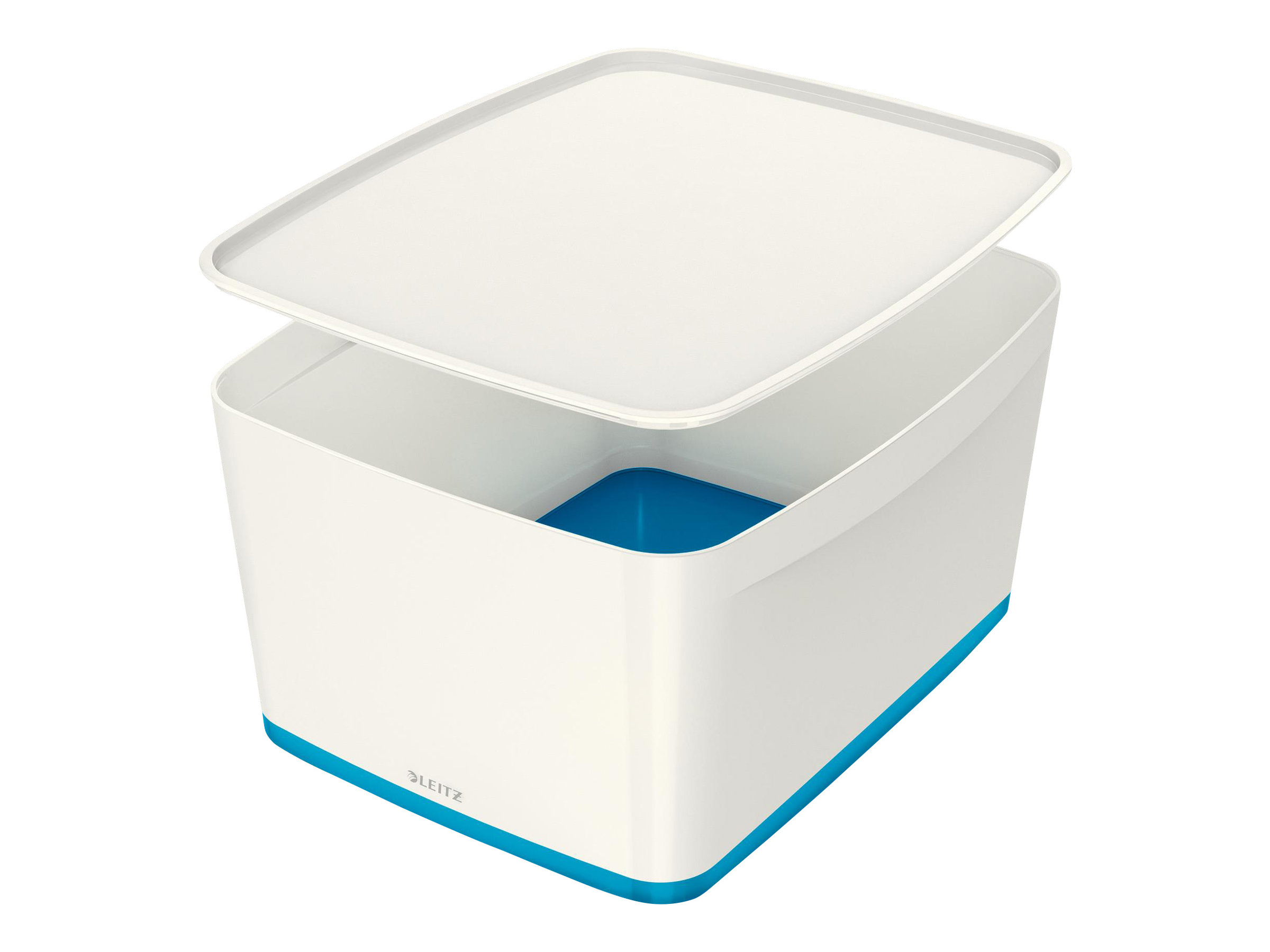 LEITZ MyBox Aufbewahrungsbox 18,0 l perlweiss/blau 38,5 x 31,8 x 19,8 cm LEITZ MyBox Aufbewahrungsbox 18,0 l perlweiss/blau 38,5 x 31,8 x 19,8 cm