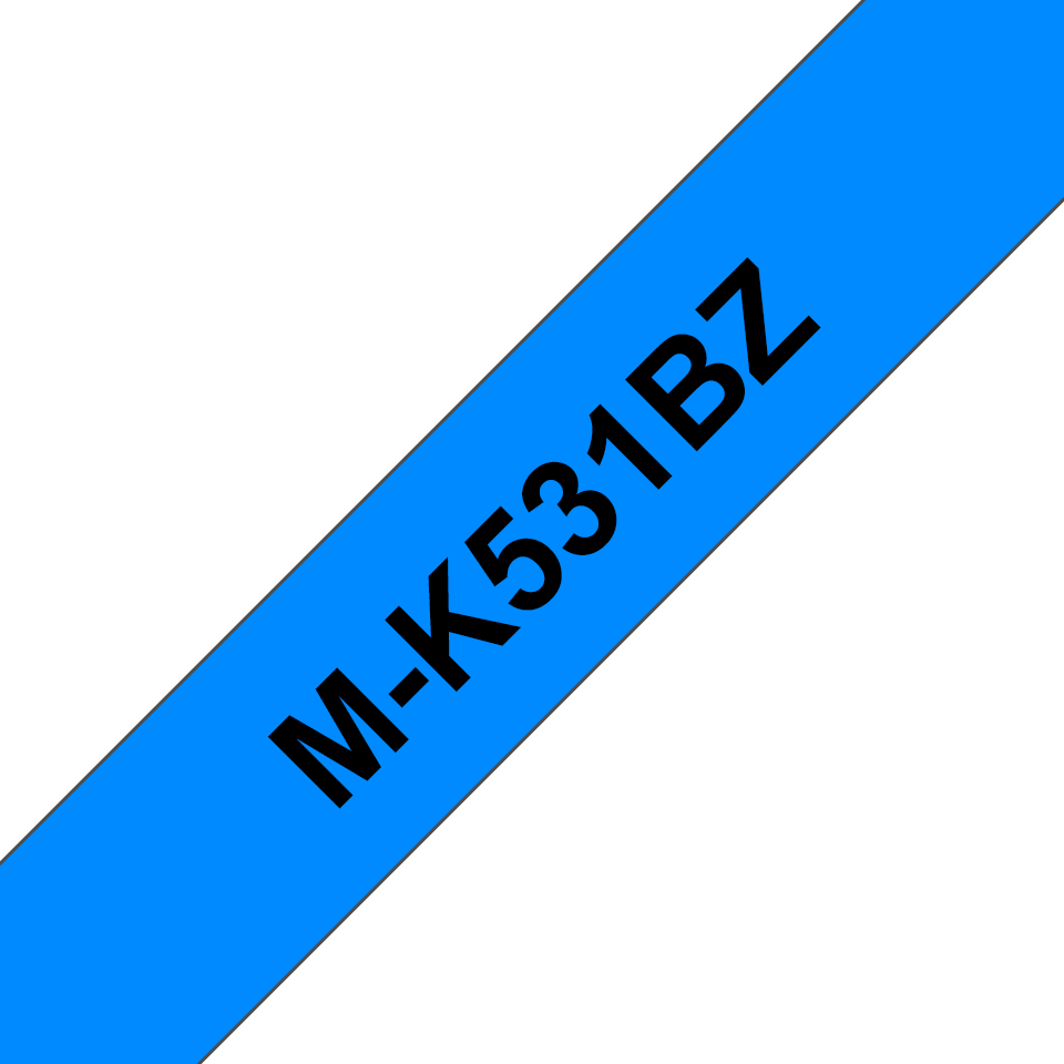 brother Schriftband MK MK531 MK531BZ, 12 mm, schwarz auf blau, 1 St