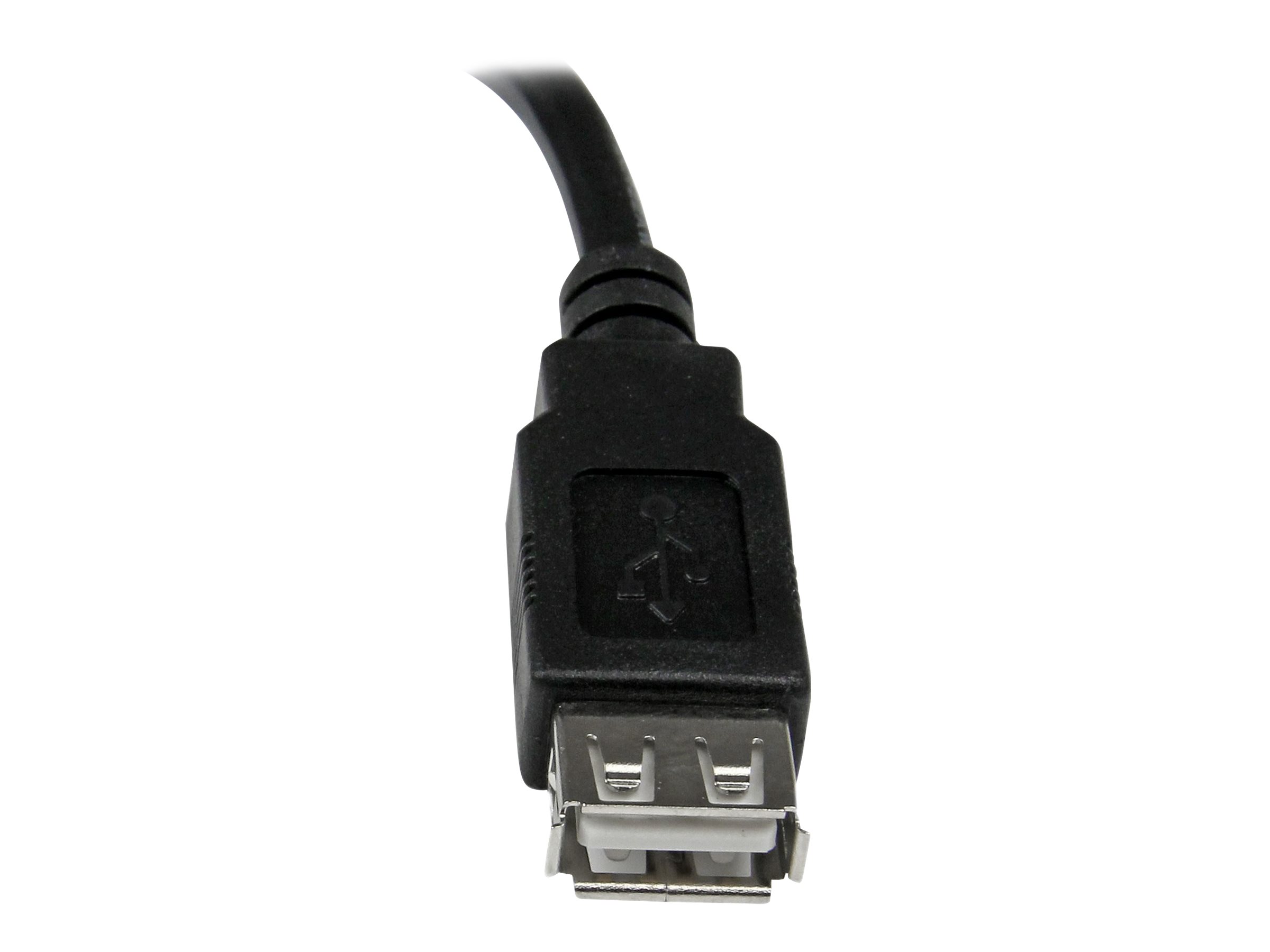 StarTech.com USB 2.0 Verlängerung 15cm - USB-A Verlängerungskabel Stecker auf Buchse - Schwarz - USB-Verlängerungskabel - USB bis USB - 15 cm