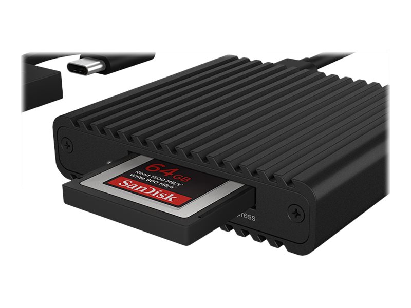 ICY BOX IB-CR404-C31 CFexpres Kartenleser Typ B mit USB 3.2 Gen 2 und NVMe Windows macOS und Chrome OS