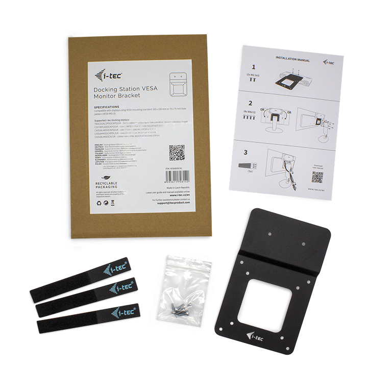 ITEC Dockingstation Halterung fuer Monitore mit VESAHalterungen