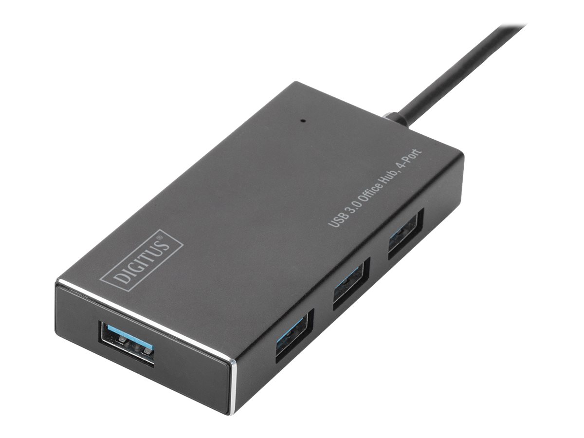 DIGITUS USB 3.0 Hub 4-port Incl. 5V/2A power supply Aluminium Gehause DIGITUS USB 3.0 Hub 4-port Incl. 5V/2A power supply Aluminium Gehause
