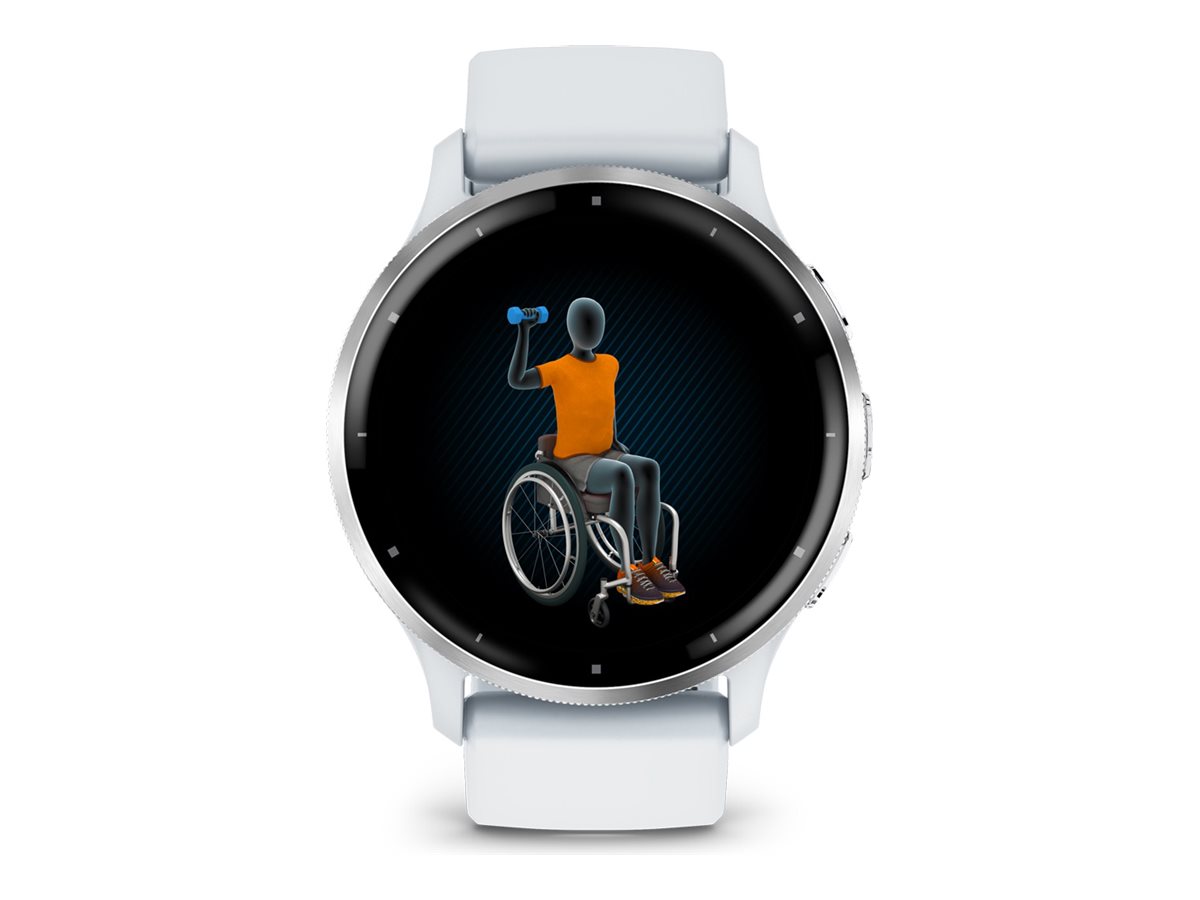 GARMIN Venu 3 Smartwatch steinweiss, silber