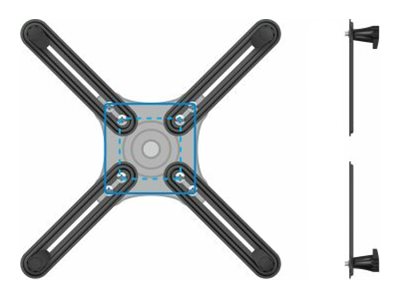 MANHATTAN VESA-Adapter Montageset für Monitore ohne VESA-Löcher 33-68,58cm 13-27Zoll und bis 8kg VESA-Standards 75x75 und 100x100
