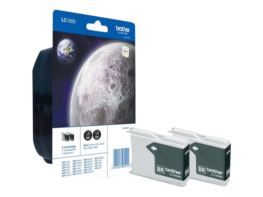 brother LC-1000BK  schwarz Druckerpatronen, 2er-Set