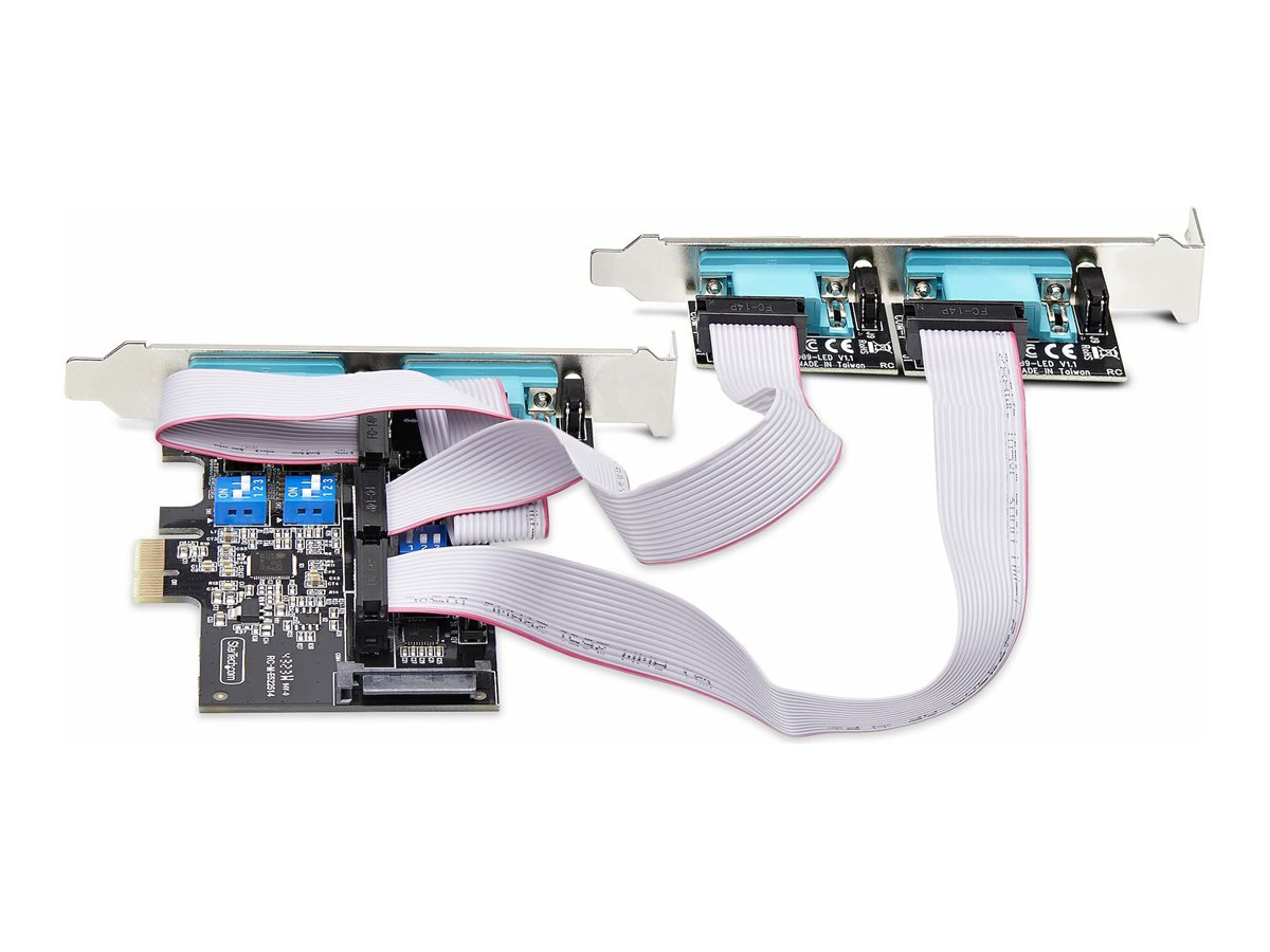 STARTECH.COM 4-Port Serielle PCIe Karte PCI Express zu RS232/RS422/RS485 DB9 Serielle Karte 16C1050 UART ESD Schutz Windows/Linux STARTECH.COM 4-Port Serielle PCIe Karte PCI Express zu RS232/RS422/RS485 DB9 Serielle Karte 16C1050 UART ESD Schutz Windows/Linux