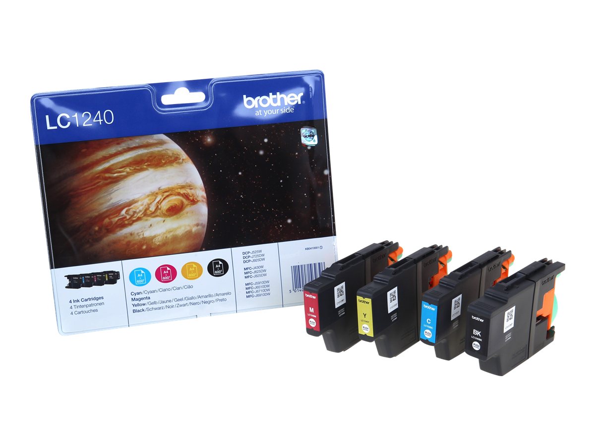 Brother LC1240 Tinte Schwarz Gelb Cyan Magenta