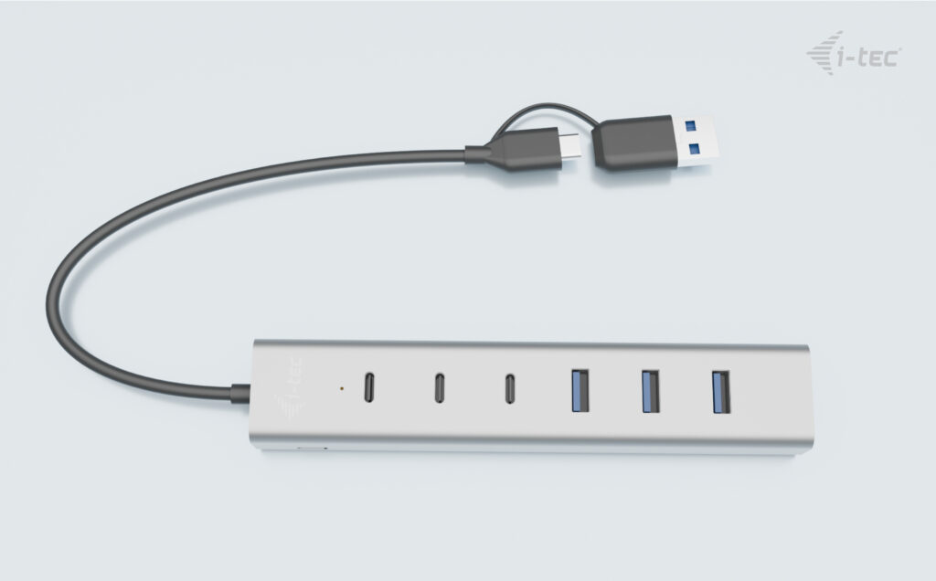ITEC USBCUSBA Charging Metal HUB 7 Port 3x USBC 32 Gen 1 4x USBA 32 Gen 1