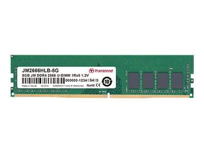 TRANSCEND 8GB JM DDR4 2666 U-DIMM 1Rx8 1Gx8 CL19 1.2V TRANSCEND 8GB JM DDR4 2666 U-DIMM 1Rx8 1Gx8 CL19 1.2V