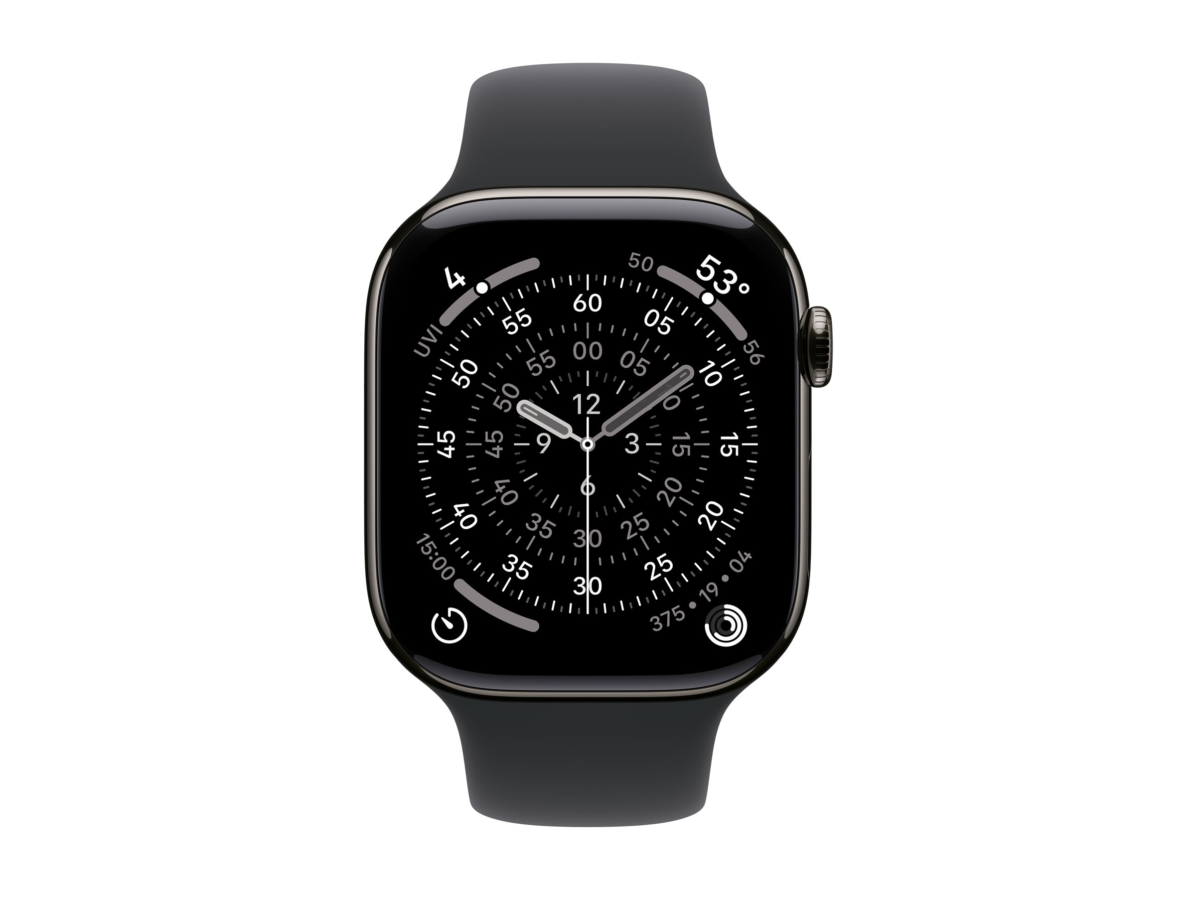APPLE Watch Series 11 GPS + Cellular 46mm Slate Titanium Case with Black Sport Band - S/M APPLE Watch Series 11 GPS + Cellular 46mm Slate Titanium Case with Black Sport Band - S/M