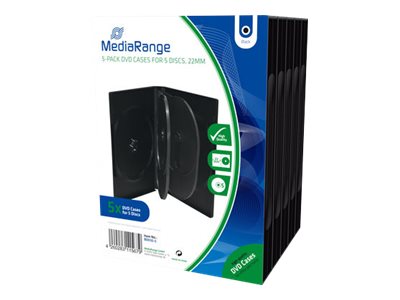 Mediarange DVD Case 5 DVD Schwarz