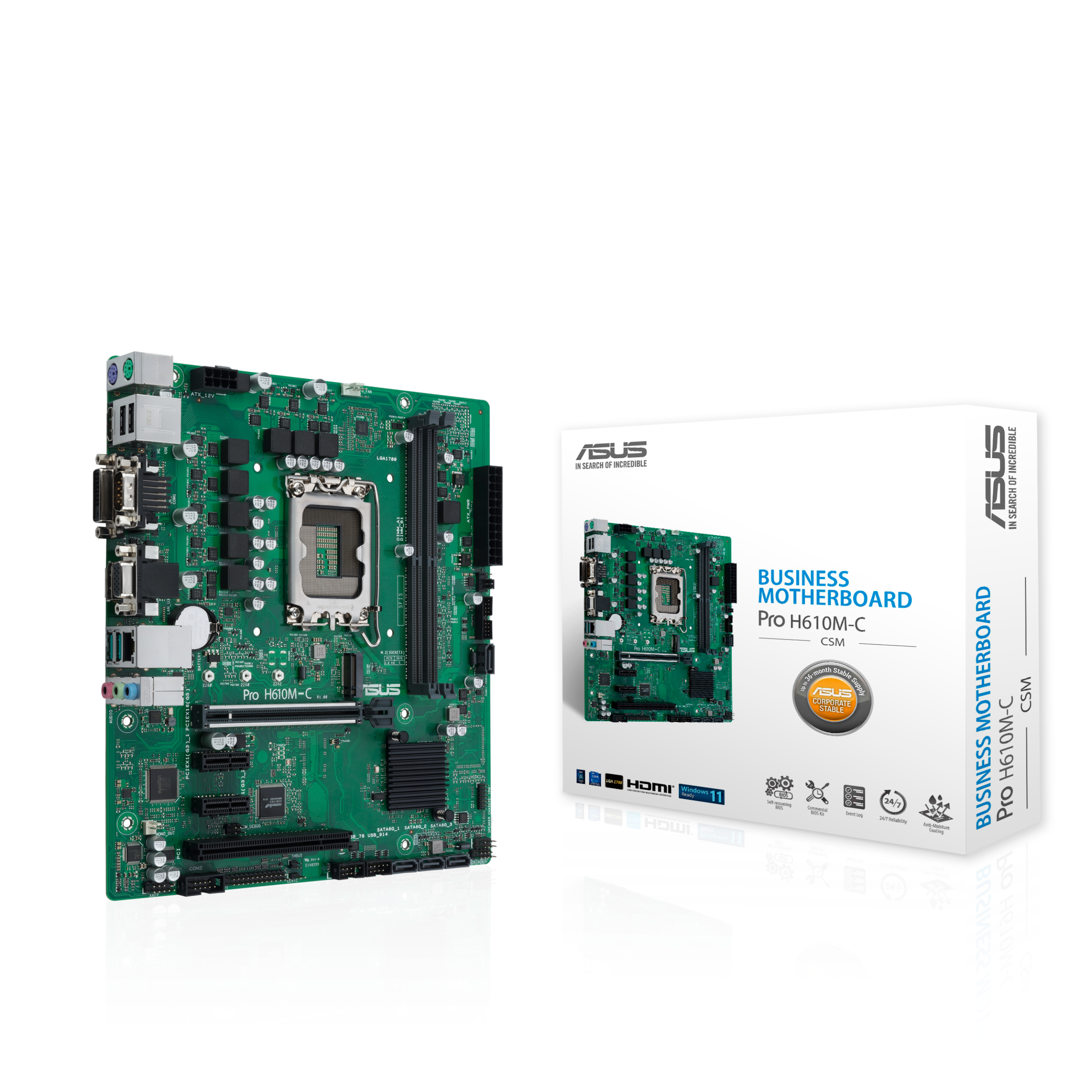 ASUS Pro H610M-C-CSM micro ATX LGA1700 H610