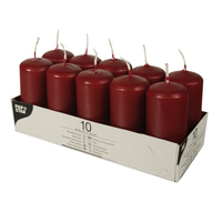 10 PAPSTAR Stumpenkerzen bordeaux 10 PAPSTAR Stumpenkerzen bordeaux