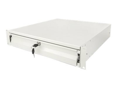INTELLINET 19 Zoll Schublade 2 HE abschliessbar 466 mm Tiefe fuer Schraenke ab 600 mm Tiefe grau
