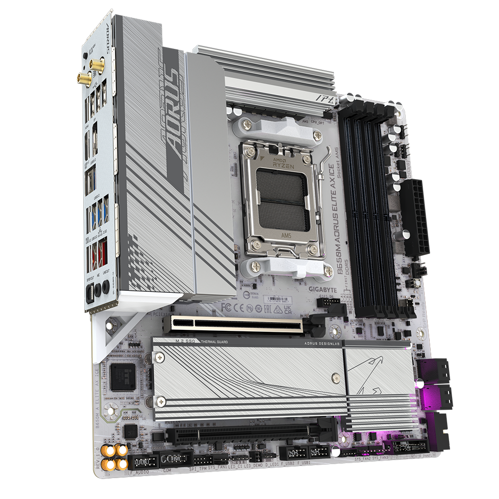 GIGABYTE B650M A ELITE AX ICE AM5 4xDDR5 2xM2 4xSATA