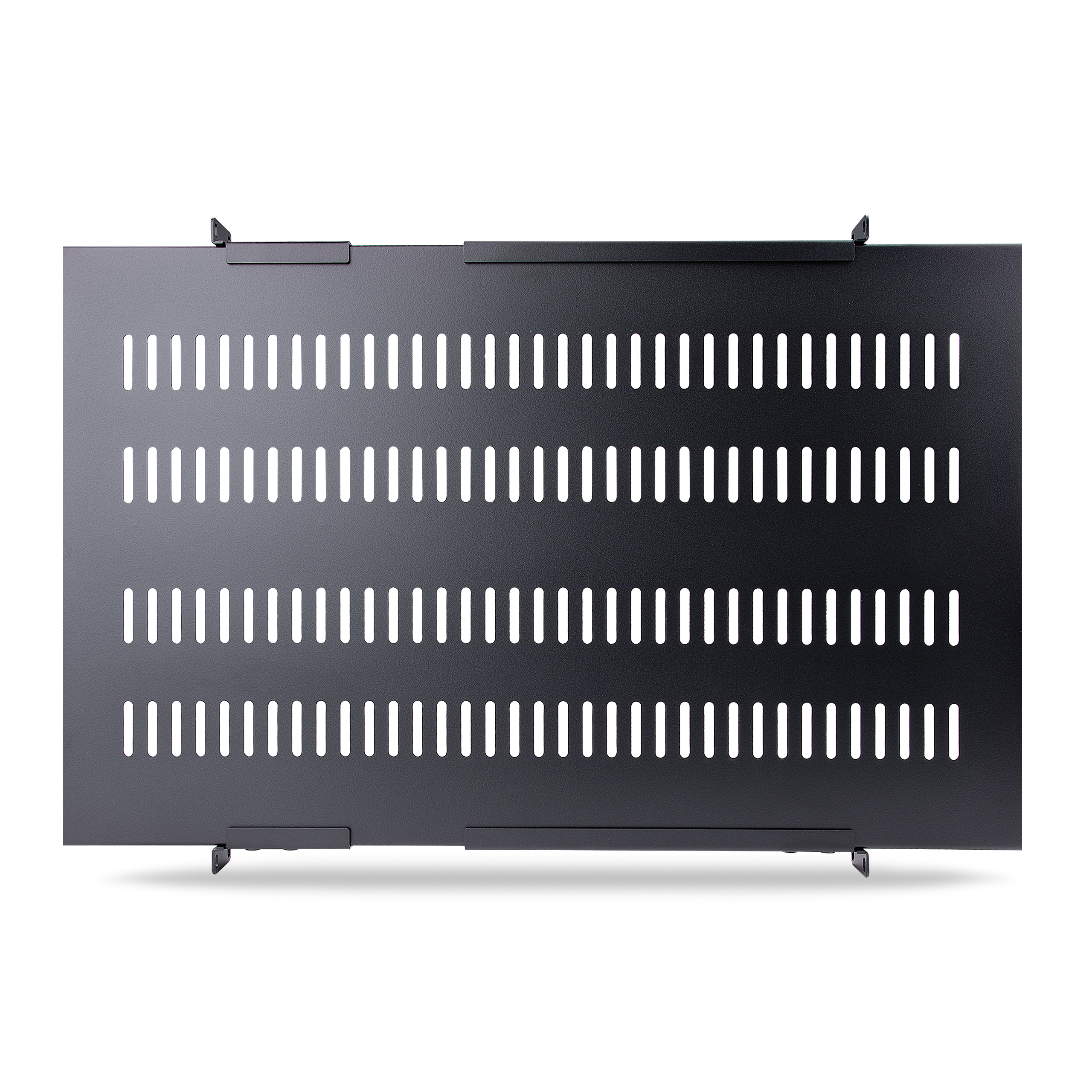 STARTECHCOM 1 HE verstellbarer Schwerlast Fachboden fUer Server Rack Schrank bis 113 Kg Fachboden Serverschrank 1HE belUeftet