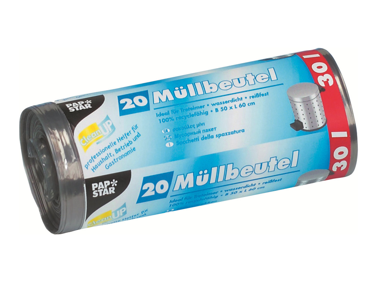 STARPAK MÃ¼llbeutel 30,0 l grau 17,0 Âµm, 20 St.
