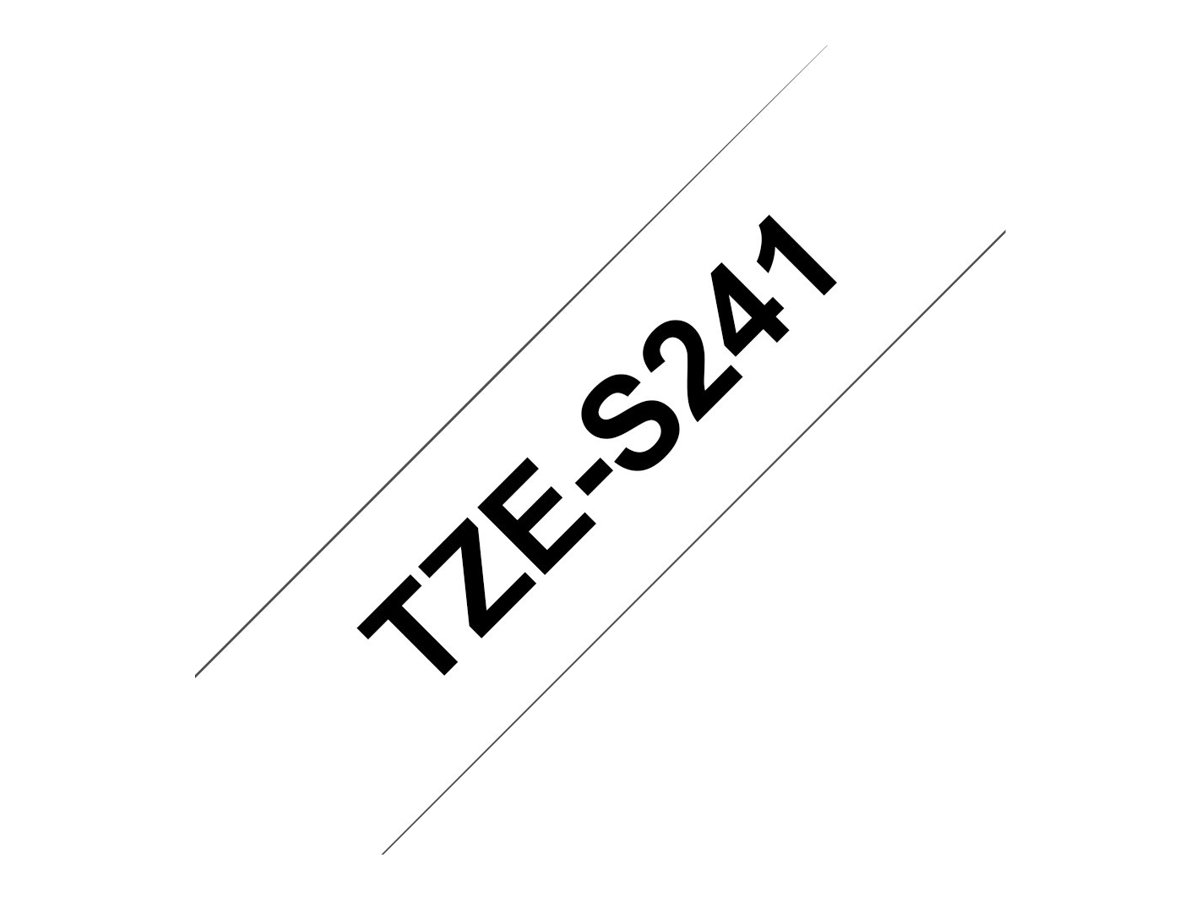 Schriftbandkassette Brother 18mm weiÃ/schwarz  TZES241