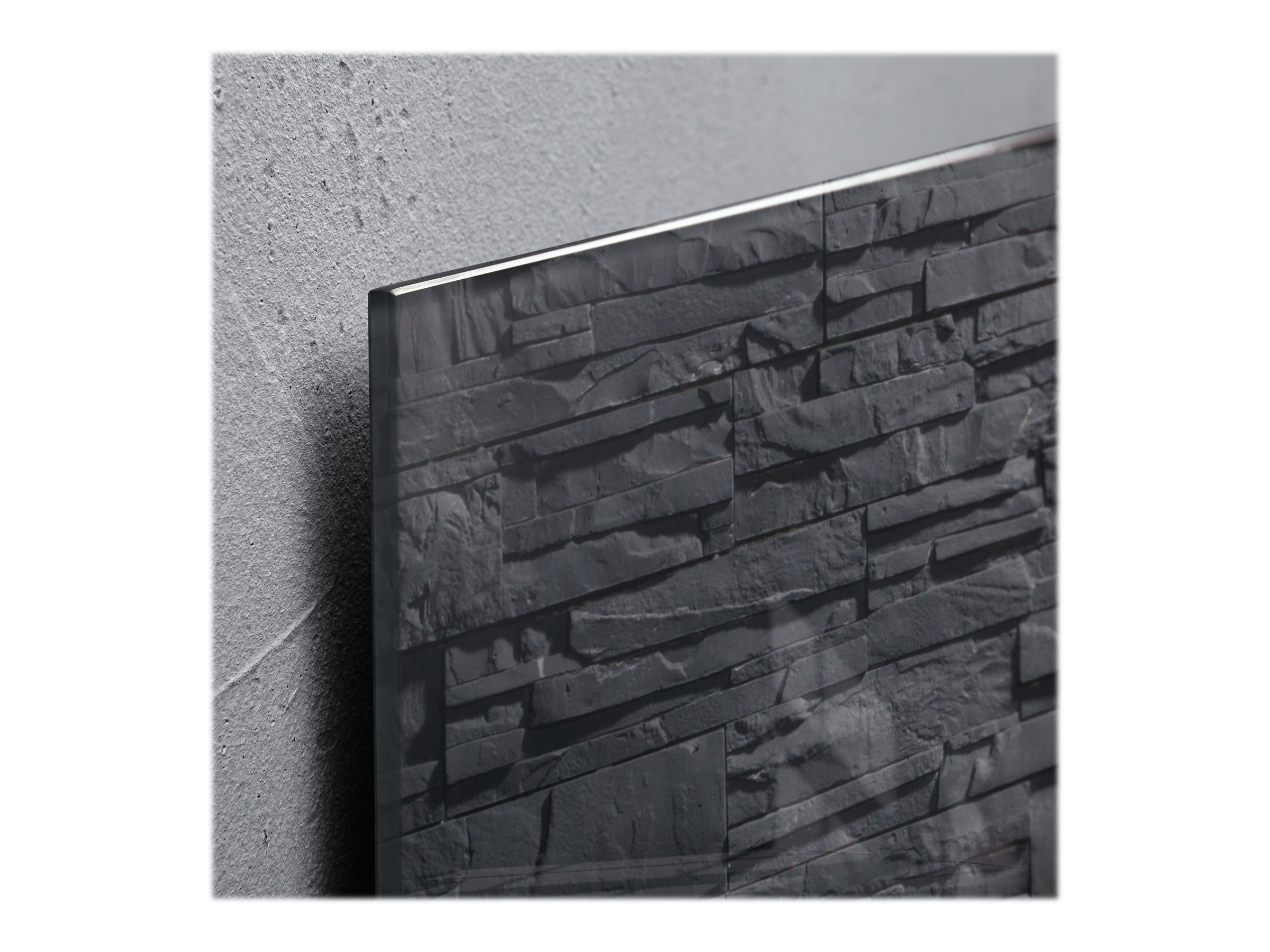 SIGEL Glas-Magnettafel artverum® 48,0 x 48,0 cm Design Schiefer-Stone