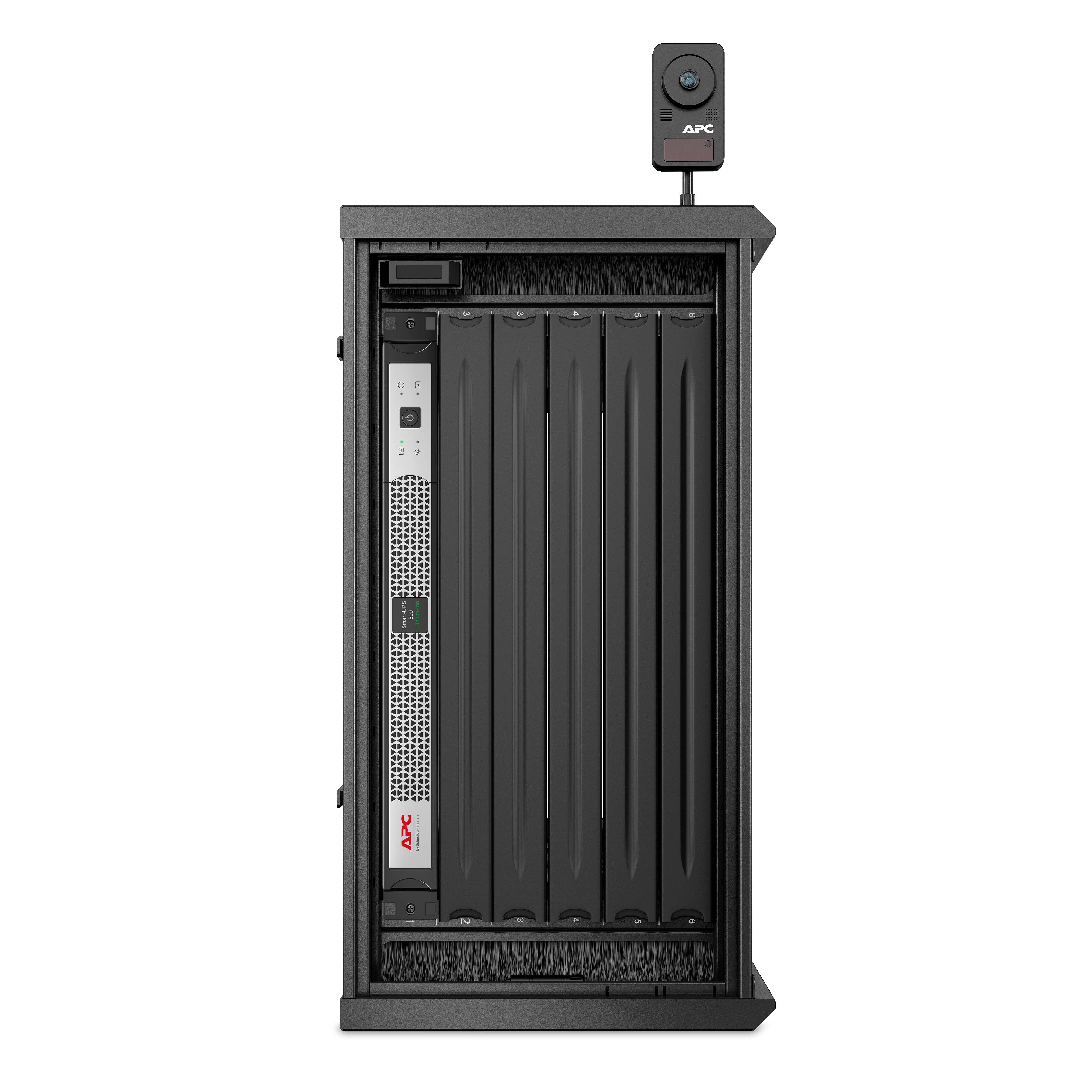APC SmartUPS SC SCL500RMI1UNC UPS Rack Liion AC 230V 400Watt 500VA Ethernet 10100 USB output connectors 4 1U Black silver