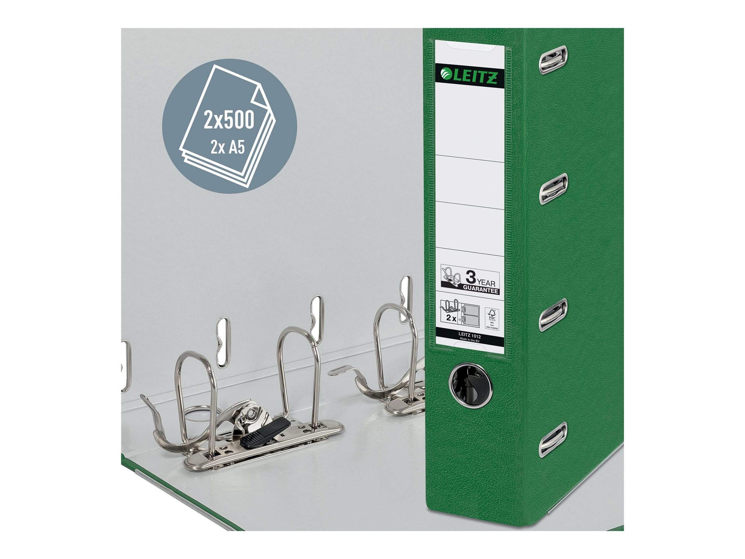 LEITZ Doppelordner gruen Karton 7,5 cm LEITZ Doppelordner gruen Karton 7,5 cm