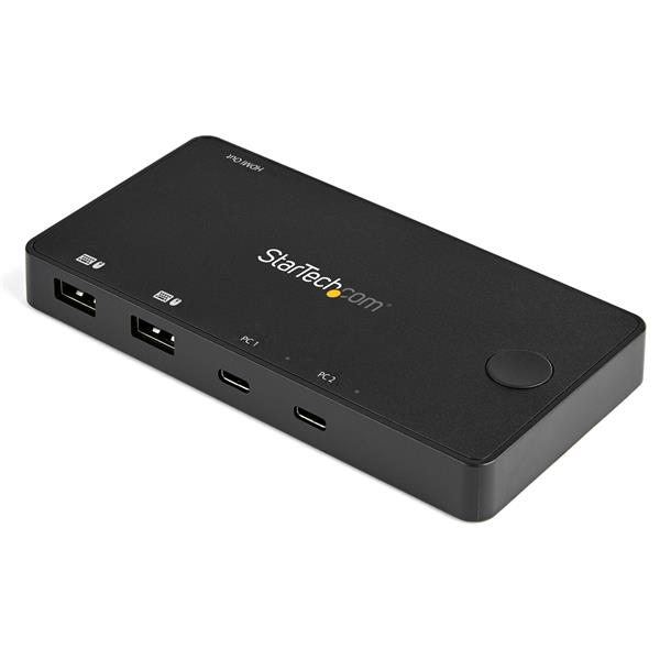 STARTECHCOM 2Port USBC KVM Switch 4K 60Hz HDMI Kompakter UHD Desktop KVM Switch mit USBTypCKabeln Busbetrieben