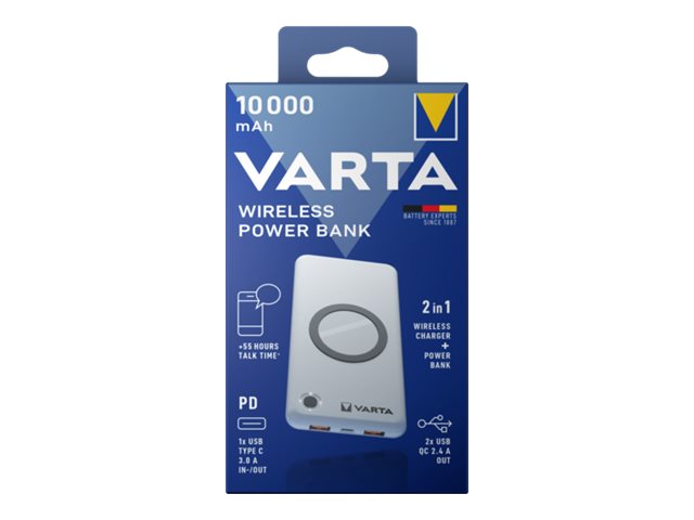VARTA Wireless Power Bank 10.000 mAh + Ladekabel