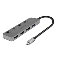 4 Port USB 3.2 Typ C Hub mit Ein-/Ausschalter