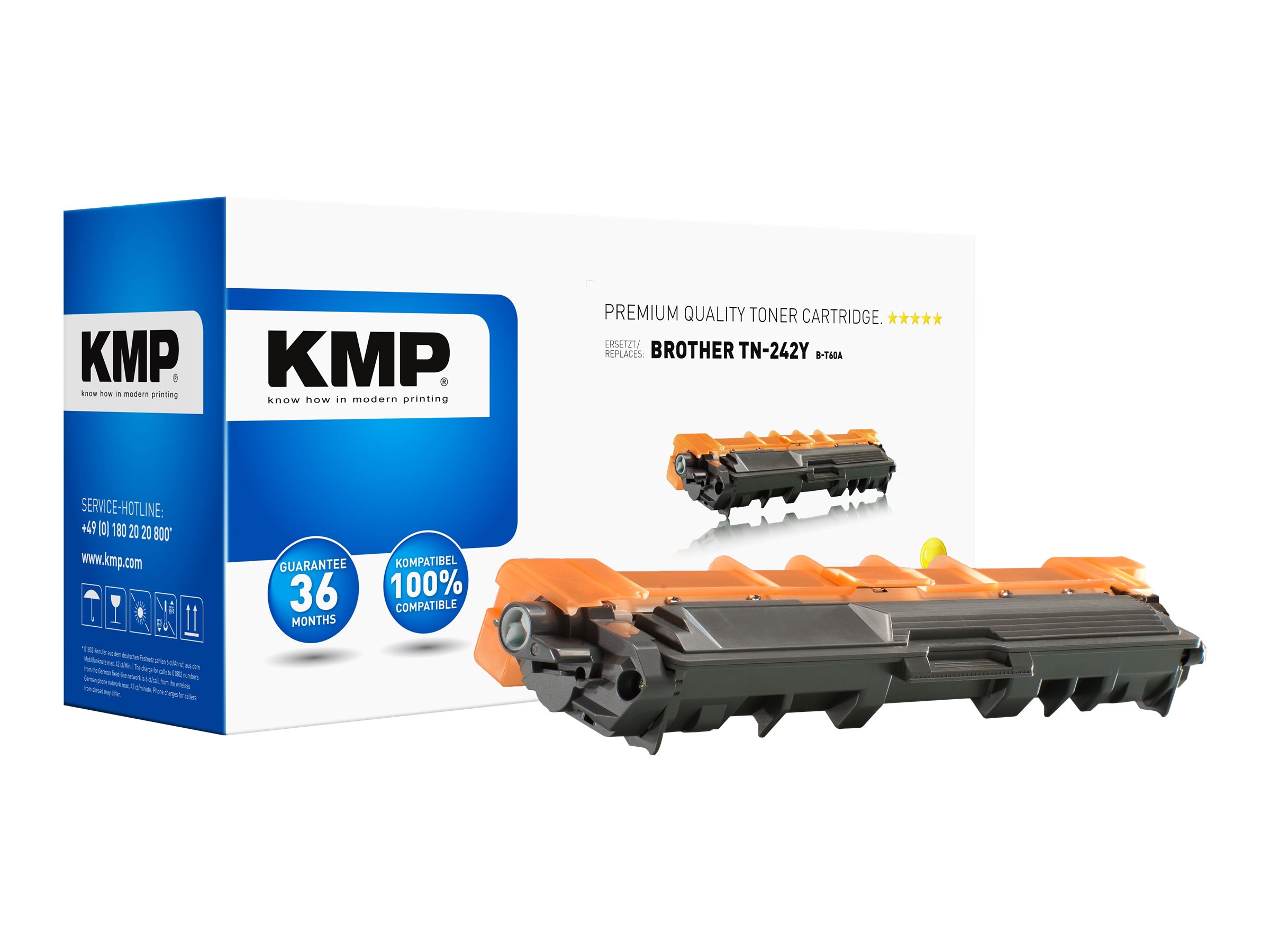 KMP B-T60A - Gelb - kompatibel - Tonerpatrone (Alternative zu: Brother TN242Y)
