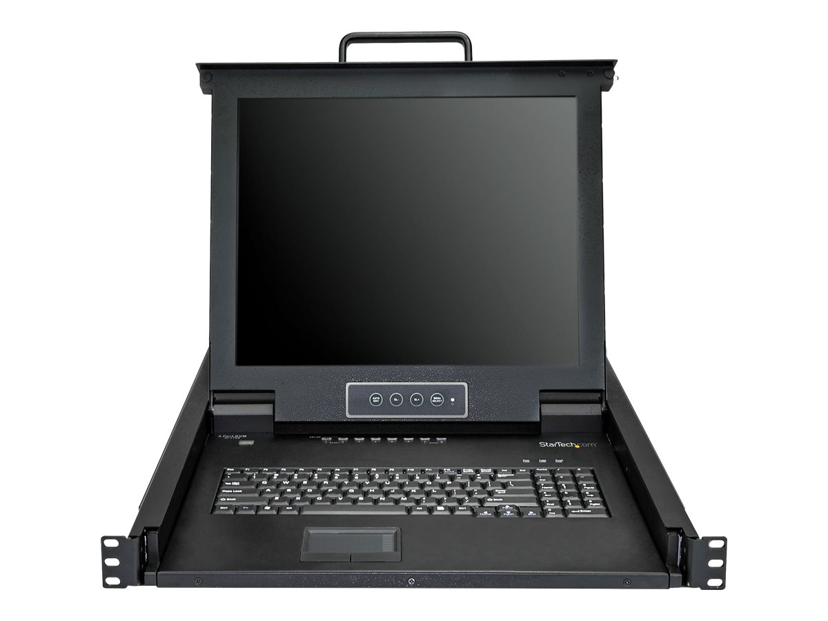 STARTECH.COM 1HE 8 Port Rackmontage VGA KVM Konsole fuer Server Racks - LCD KVM Schublade - 43,18cm 17Zoll
