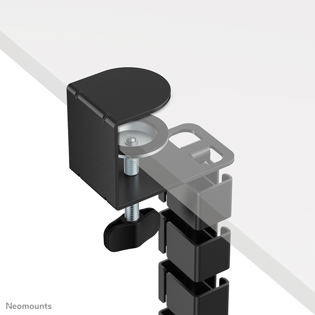 NEOMOUNTS Cable Spine Organizer for sitstand desk frames clamp mounted black