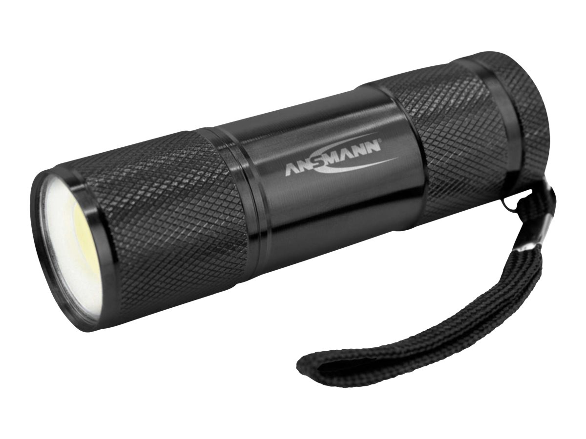 ANSMANN Action COB LED LED Taschenlampe schwarz 9,5 cm, 200 Lux, 175 Lumen, 1 W